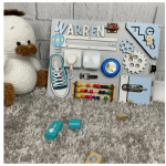 Дитячий дерев'яний бізіборд для хлопчика 30х40 см - image-0